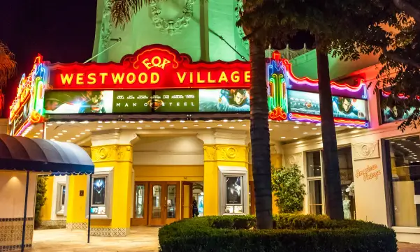 Westwood Village movie theater marquee
